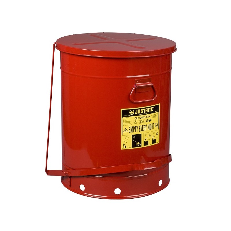 supplier distributor jual oily waste can foot operated red jusrite jakarta indonesia harga murah