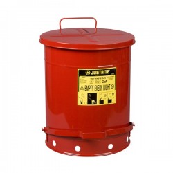supplier distributor jual 14 gallon oily waste can foot operated red jusrite jakarta indonesia harga murah