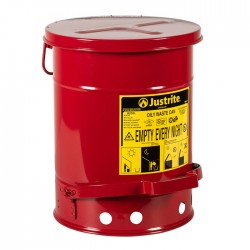 Justrite 09108 Soundgard Oily Waste Can
